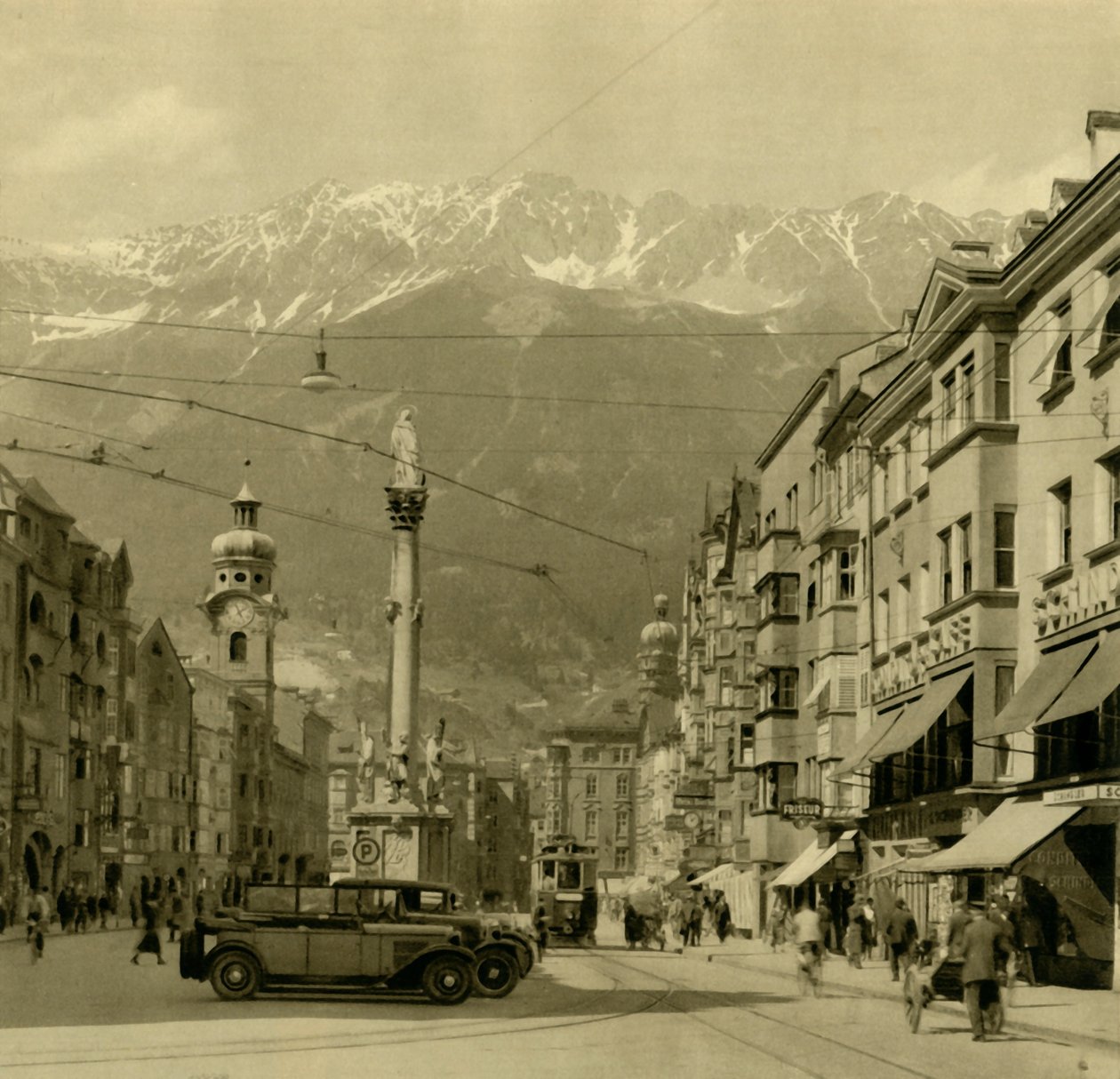 मारिया-थेरेसियन-स्ट्रैसे, इन्सब्रुक, टायरॉल, ऑस्ट्रिया, c1935। द्वारा अज्ञात