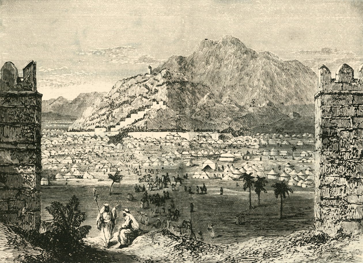 1890 में मक्का के पास माउंट अराफात। द्वारा अज्ञात