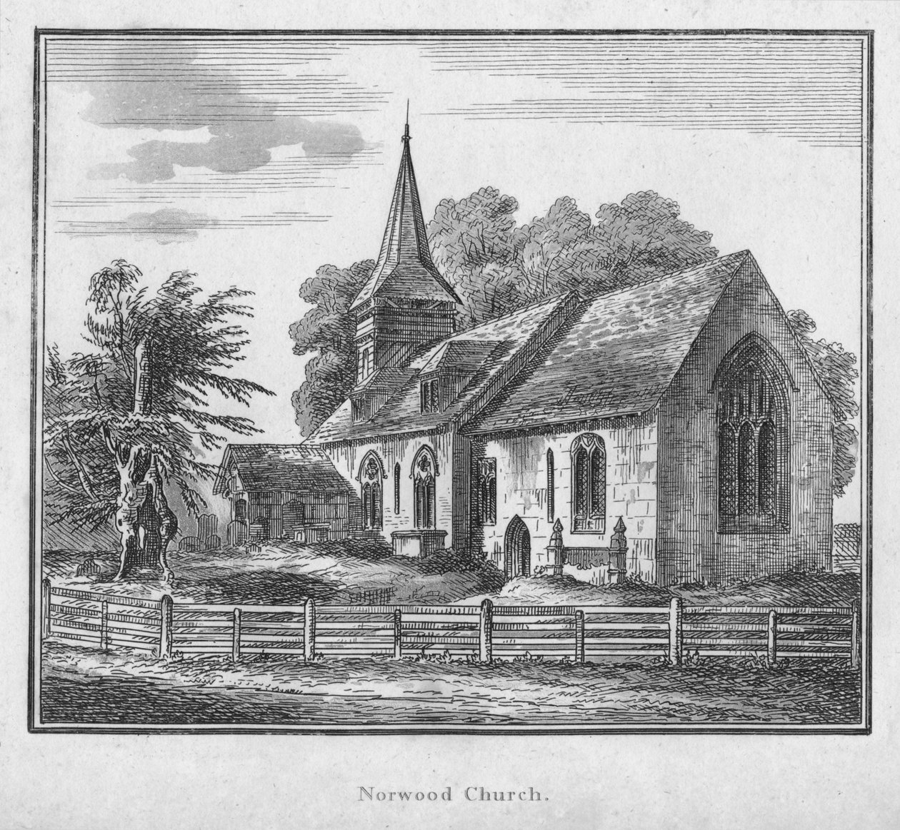 नॉरवुड चर्च, c1792 द्वारा अज्ञात