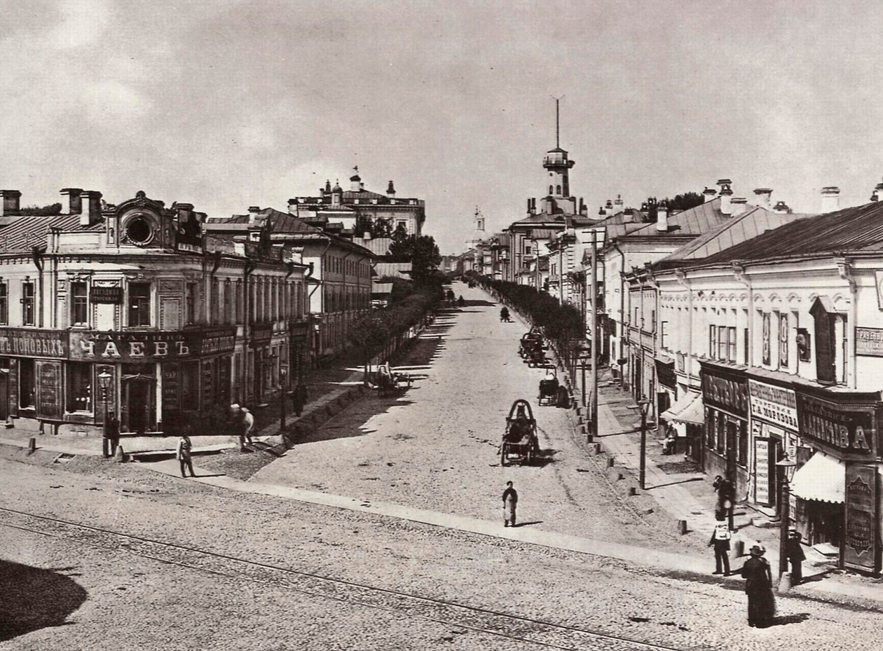 नोवाया बसमानया स्ट्रीट, मॉस्को, रूस, 1880 के दशक द्वारा अज्ञात