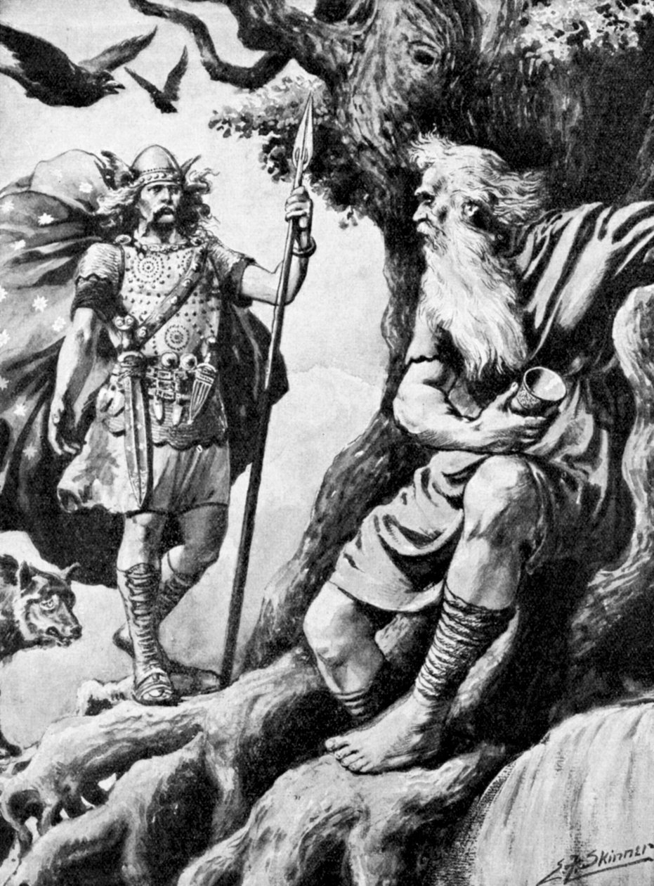 ओडिन वोतन, नॉर्स भगवान, c19 वीं सदी द्वारा अज्ञात