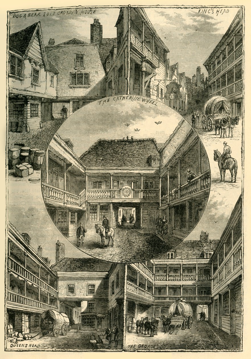 साउथवार्क में पुरानी इन, c1878। द्वारा अज्ञात