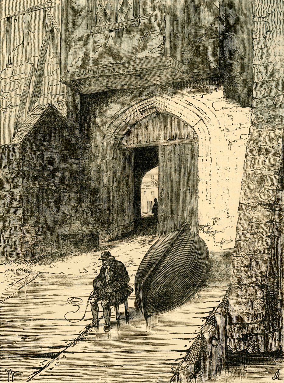 ओल्ड व्हाइटहॉल सीढ़ियाँ, c1878। द्वारा अज्ञात