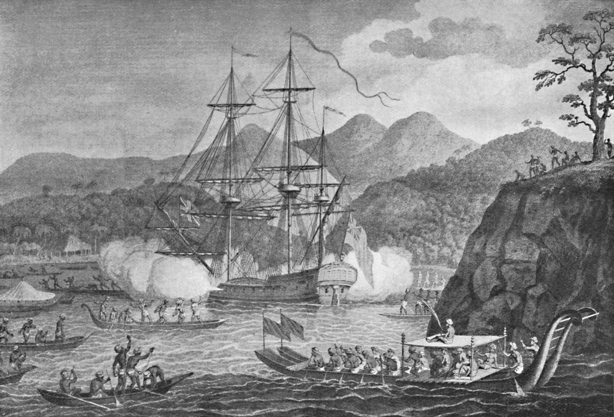 ओतहाइट ने कैप्टन वालिस के सामने आत्मसमर्पण कर दिया, 1773, 1904 द्वारा अज्ञात