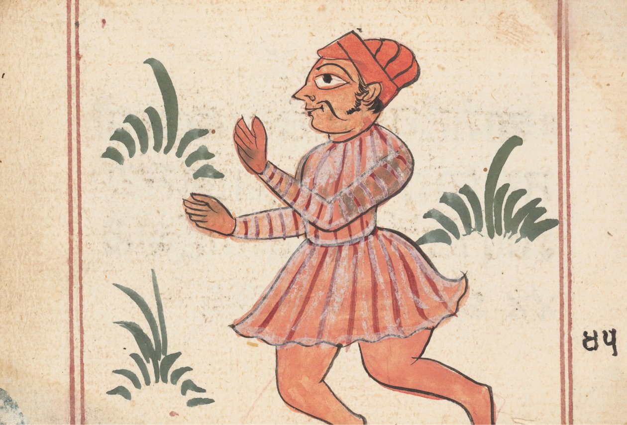 ओमेंस की एक पुस्तक से पृष्ठ, ca. 1800। द्वारा अज्ञात