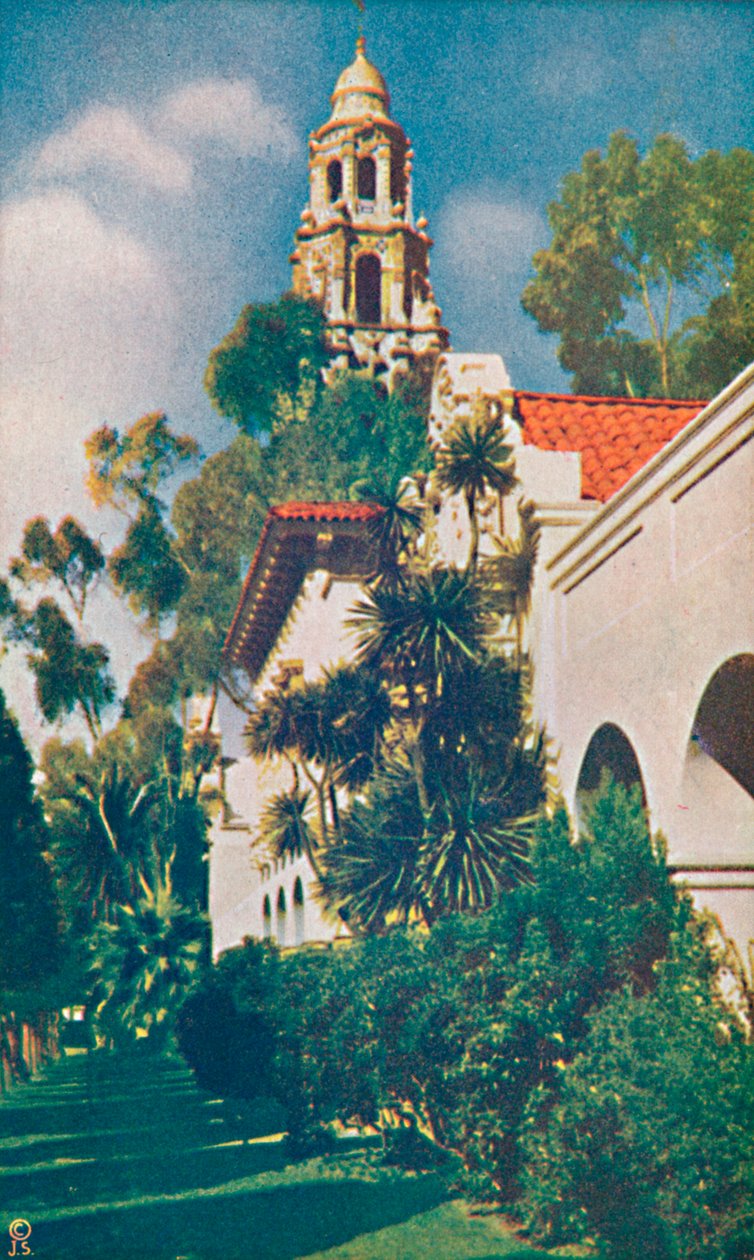 पैलेस ऑफ साइंस और कैलिफोर्निया टॉवर, c1935 द्वारा अज्ञात