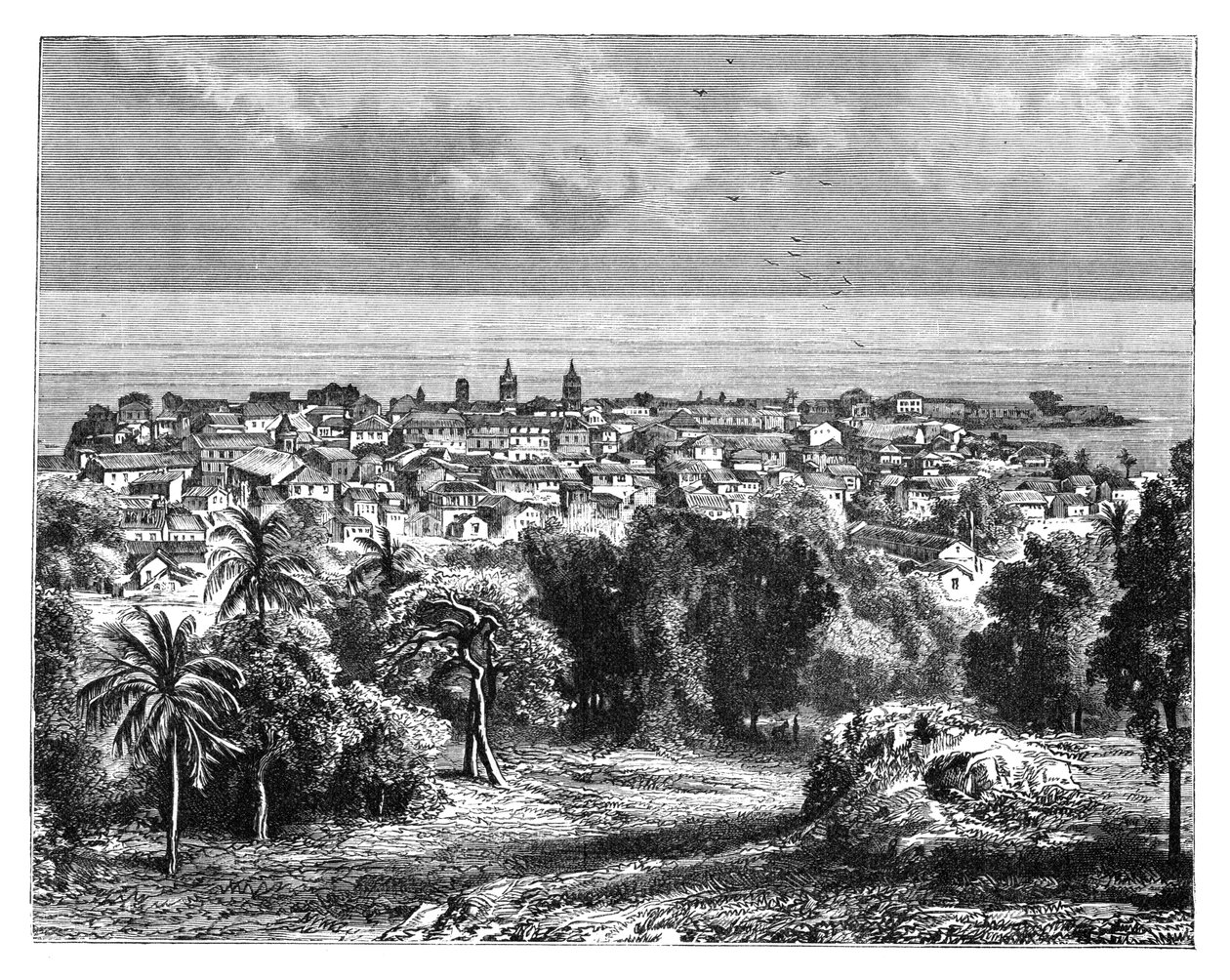 माउंट एंकोन से पनामा सिटी, c1890 द्वारा अज्ञात