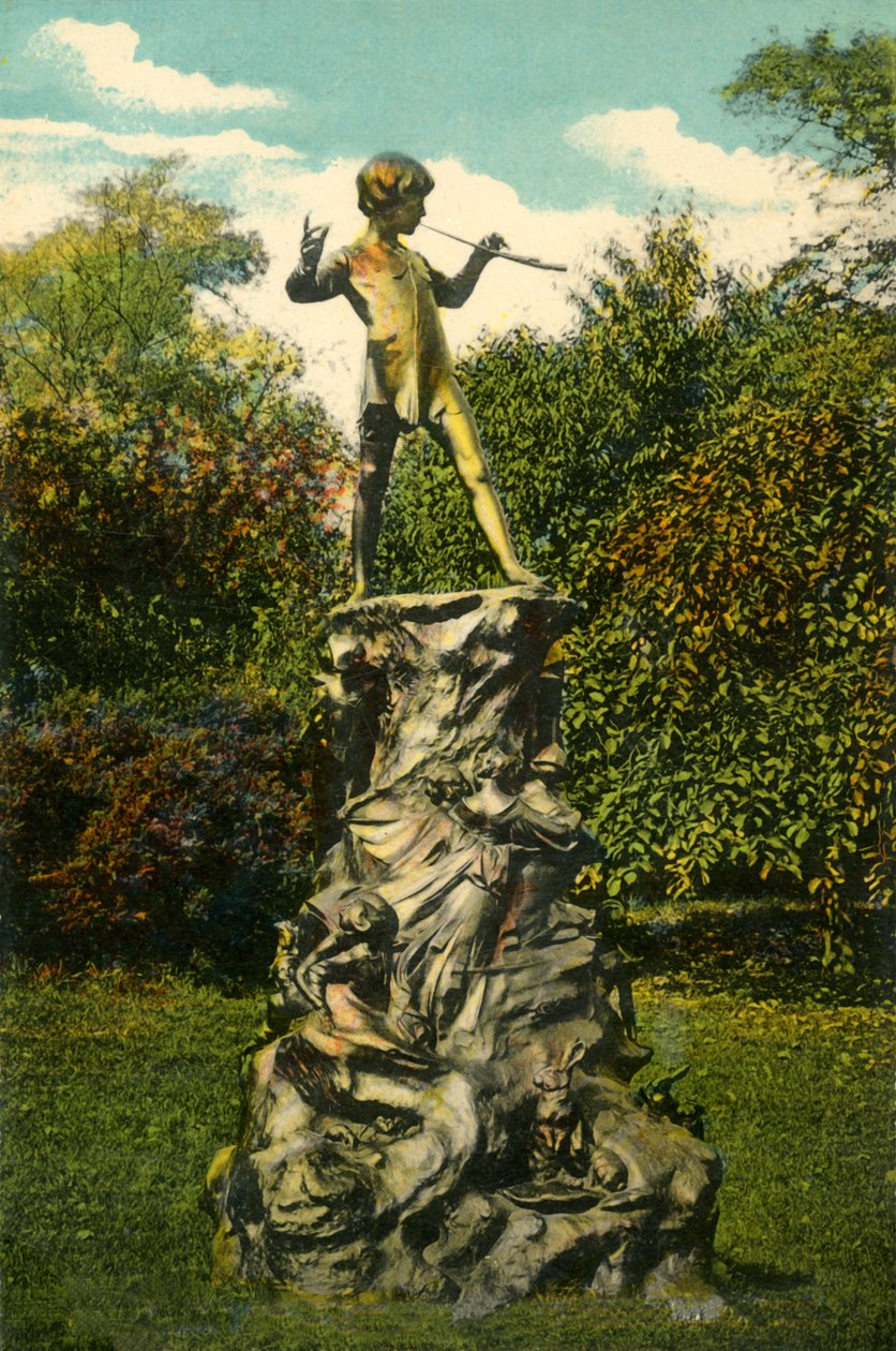 पीटर पैन की प्रतिमा, केंसिंग्टन गार्डन, लंदन, c1915। द्वारा अज्ञात