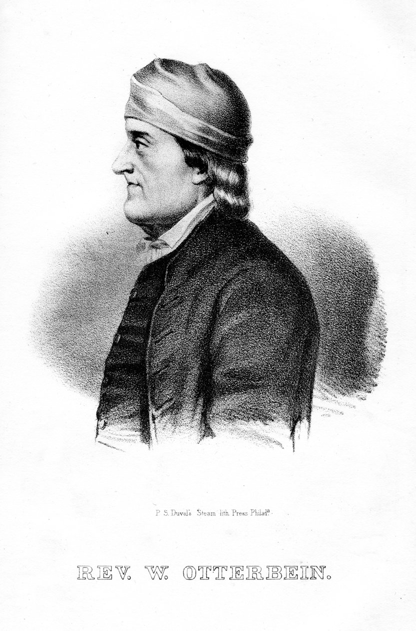 फिलिप विलियम ओटेरबिन, जर्मन-अमेरिकी पादरी, 1854 द्वारा अज्ञात