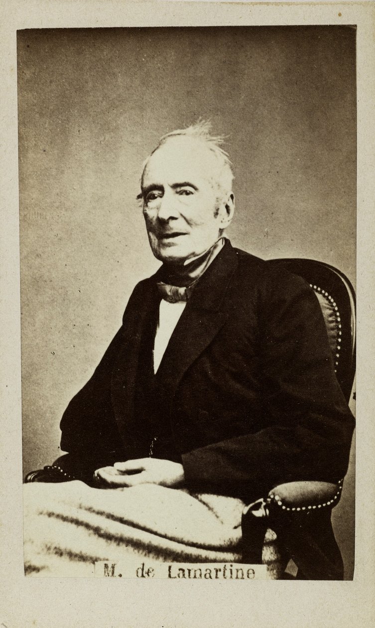 अल्फोंस डी लामार्टिन का पोर्ट्रेट 1790-1869, 1860। द्वारा अज्ञात