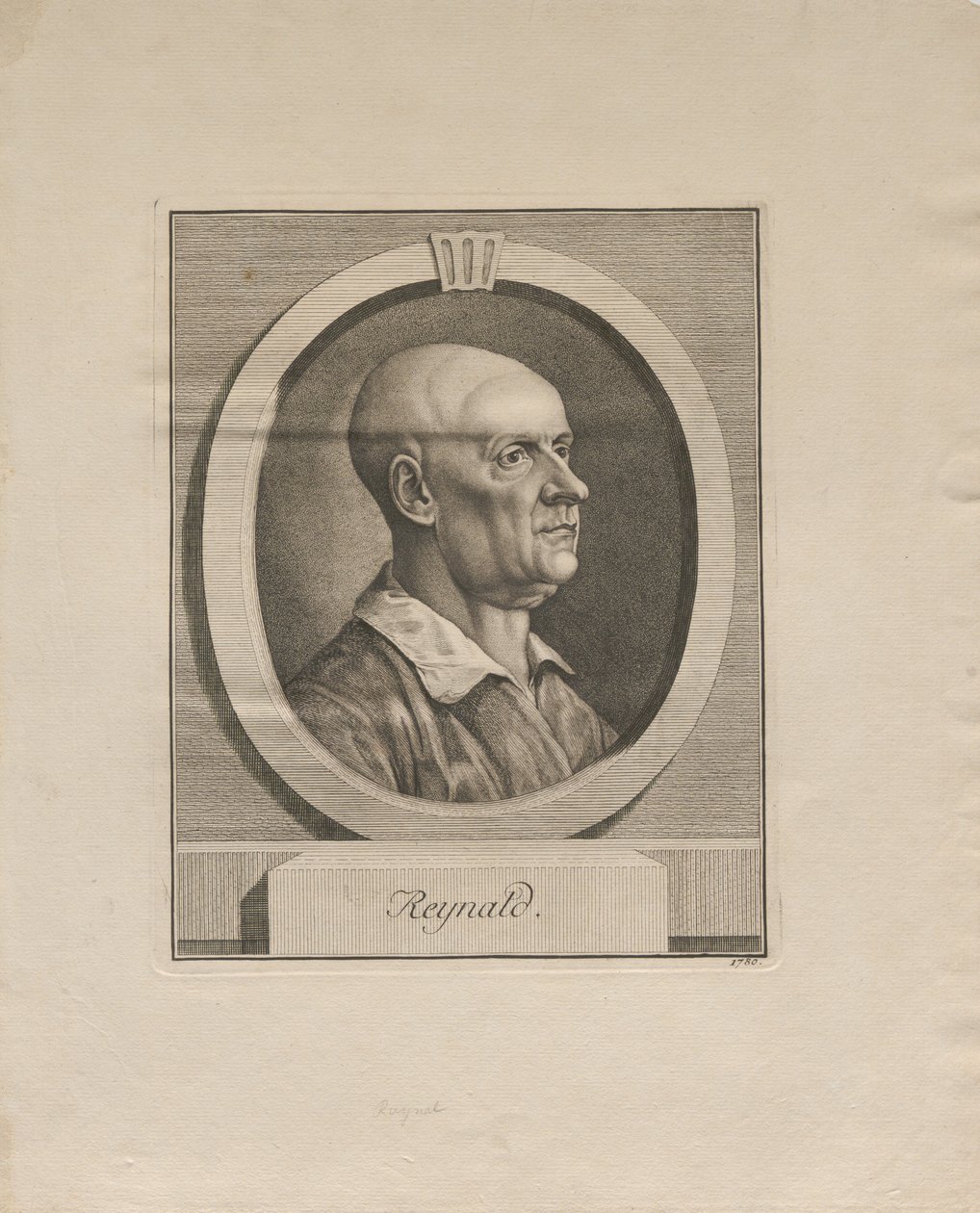 गिलियूम थॉमस रायनाल का पोर्ट्रेट 1713-1796, 1780। द्वारा अज्ञात