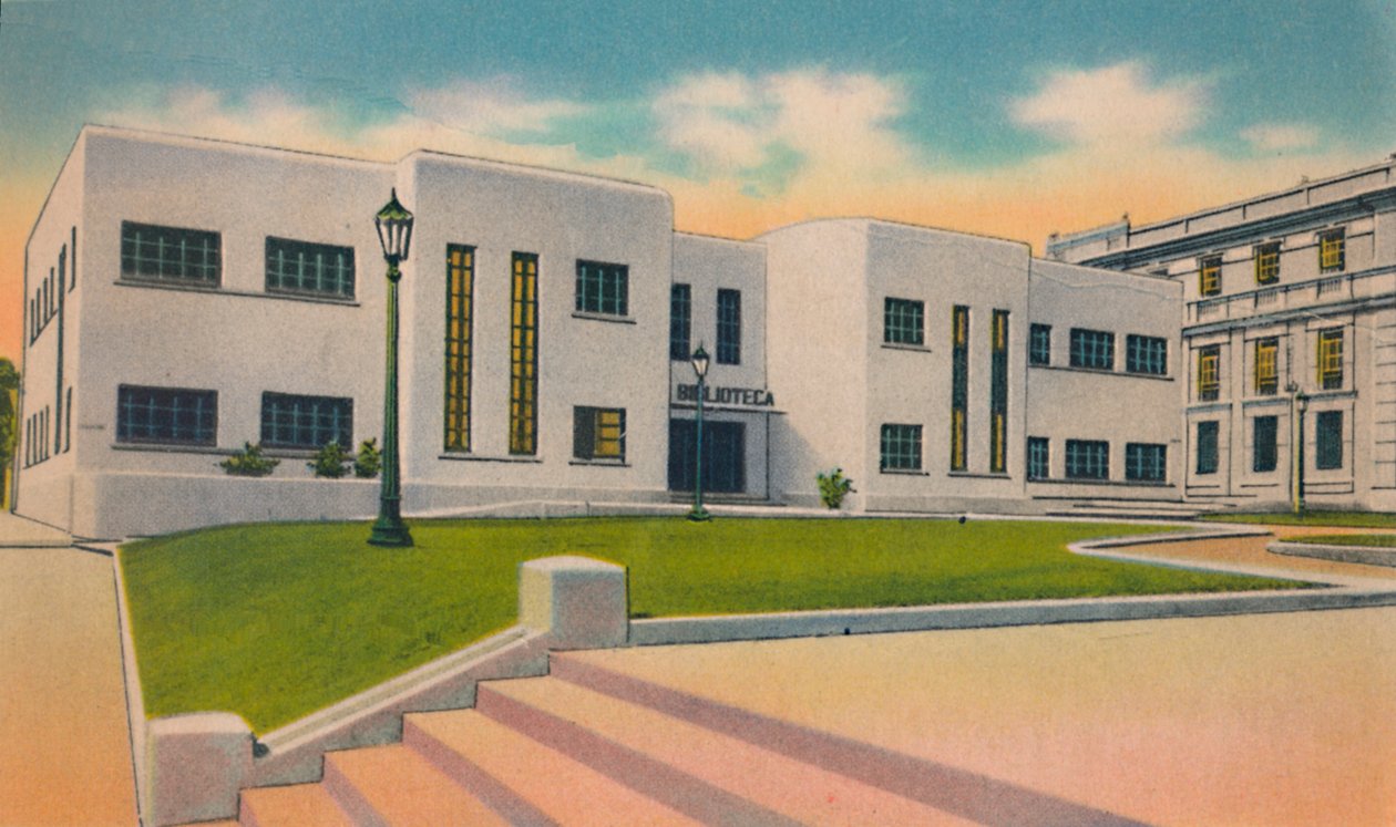 पब्लिक लाइब्रेरी, बैरेंक्विला, c1940s द्वारा अज्ञात