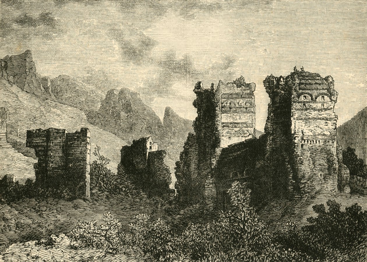 पुराने शहर की दीवारों के अवशेष, एंटिओक, 1890। द्वारा अज्ञात