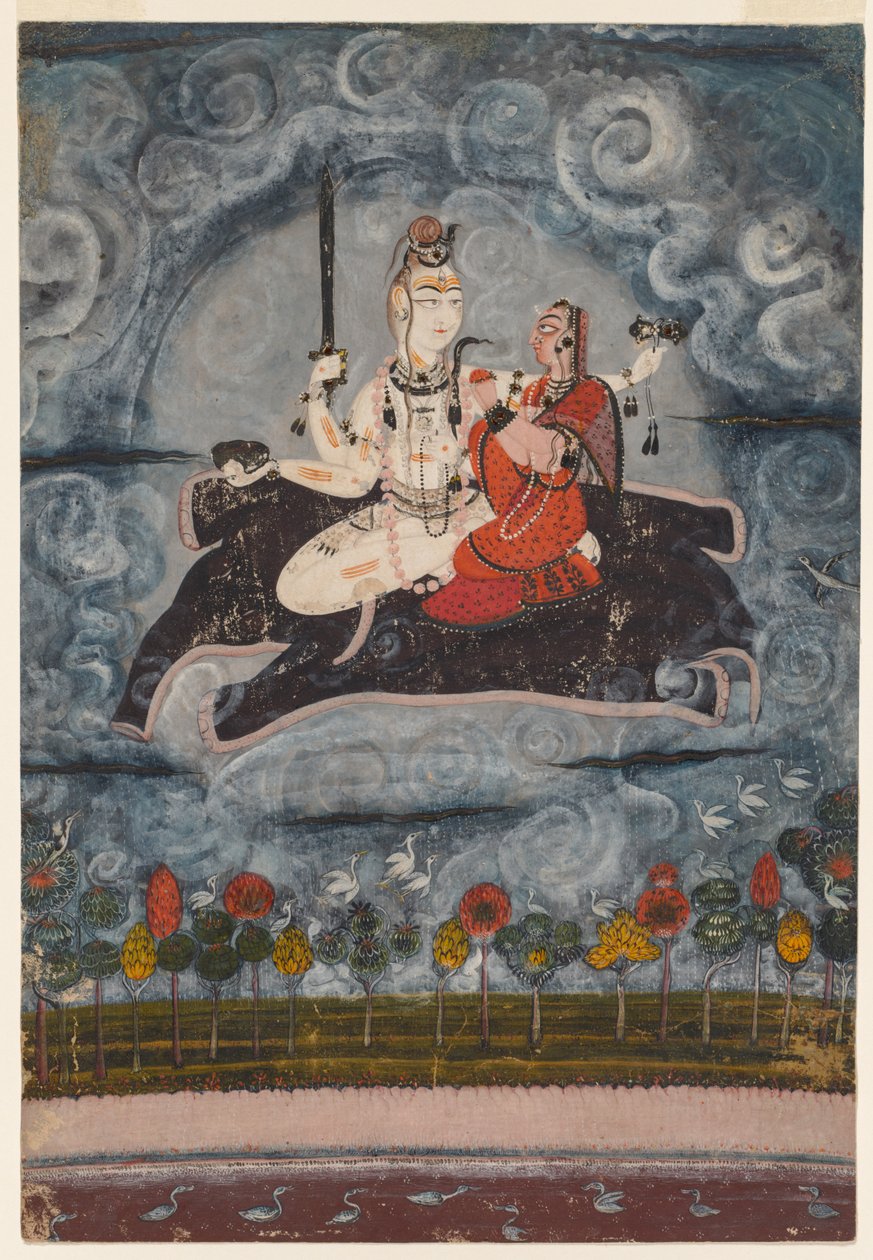 गजासुरस हाईड पर शिव और देवी सी। 1675-1680। द्वारा अज्ञात