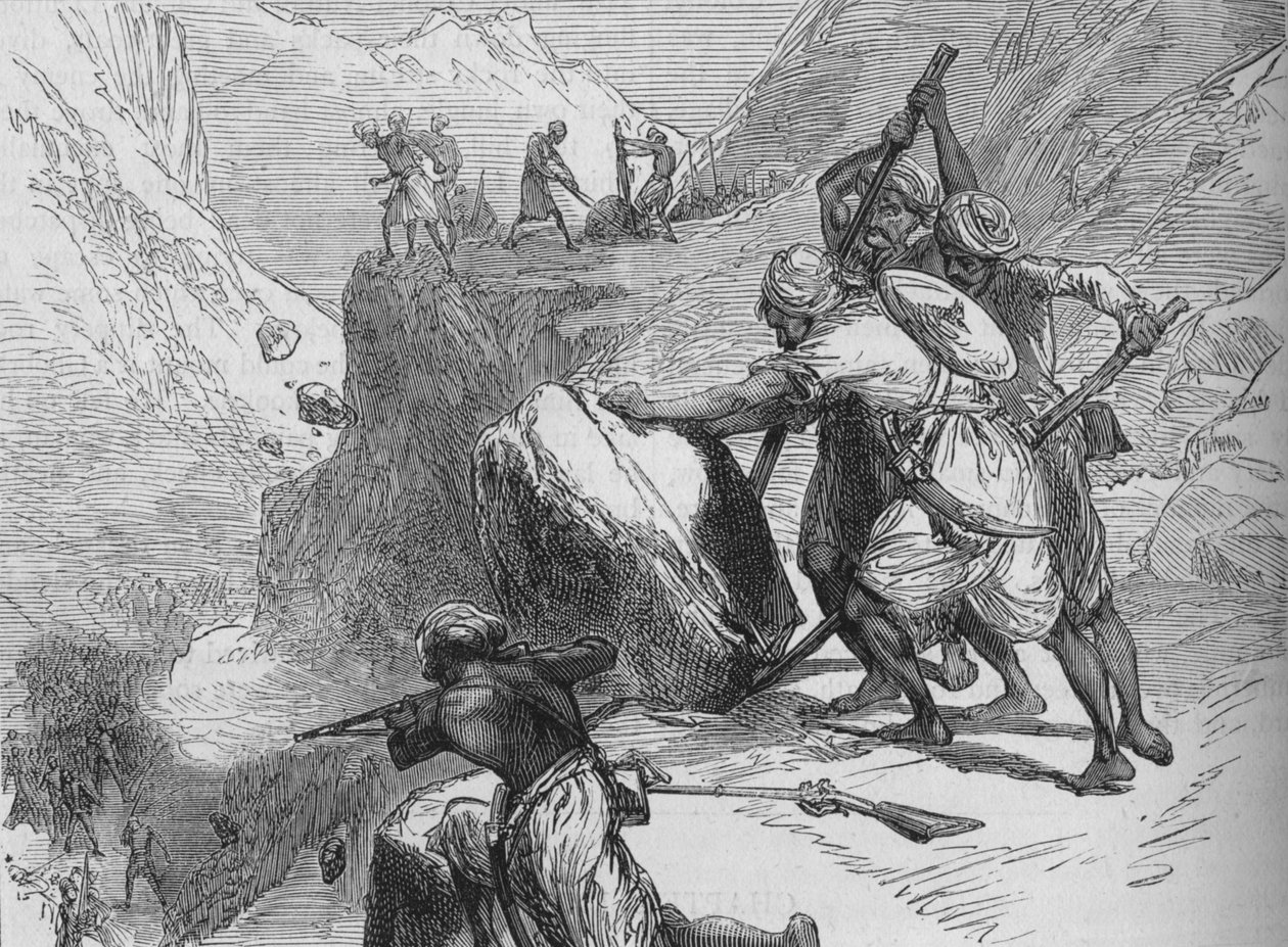 माउंटेन पास में झड़प, c1880 द्वारा अज्ञात
