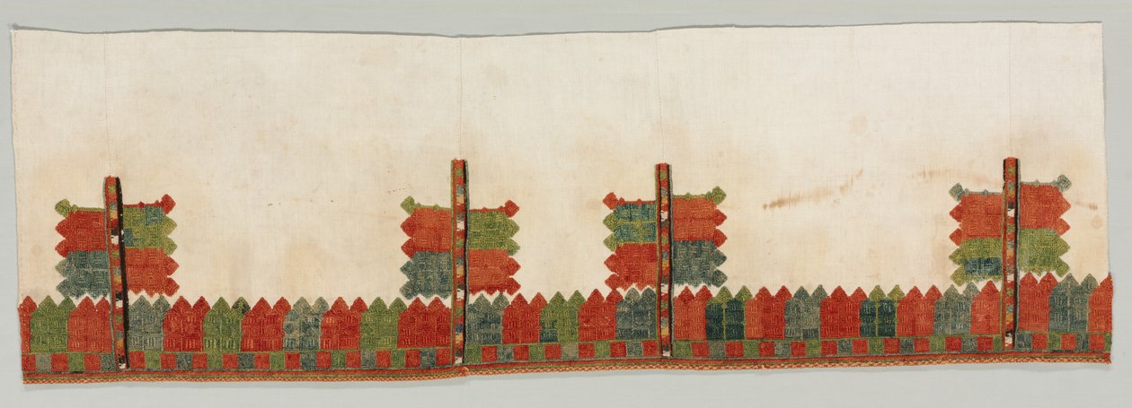 स्कर्ट बॉर्डर और आस्तीन, 1700s। द्वारा अज्ञात