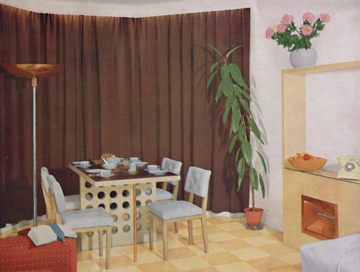 लिविंग लिविंग-डाइनिंग रूम, 1938 द्वारा अज्ञात