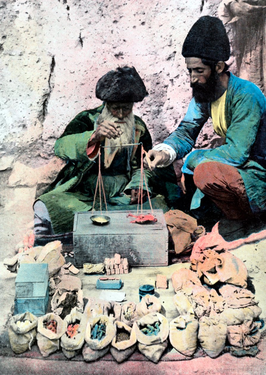 स्पाइस विक्रेता, रॉयल पैलेस, तेहरान, c1890 द्वारा अज्ञात
