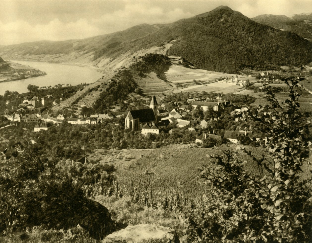 स्पैन डैन्यूब, वाचाऊ, लोअर ऑस्ट्रिया, c1935 पर। द्वारा अज्ञात