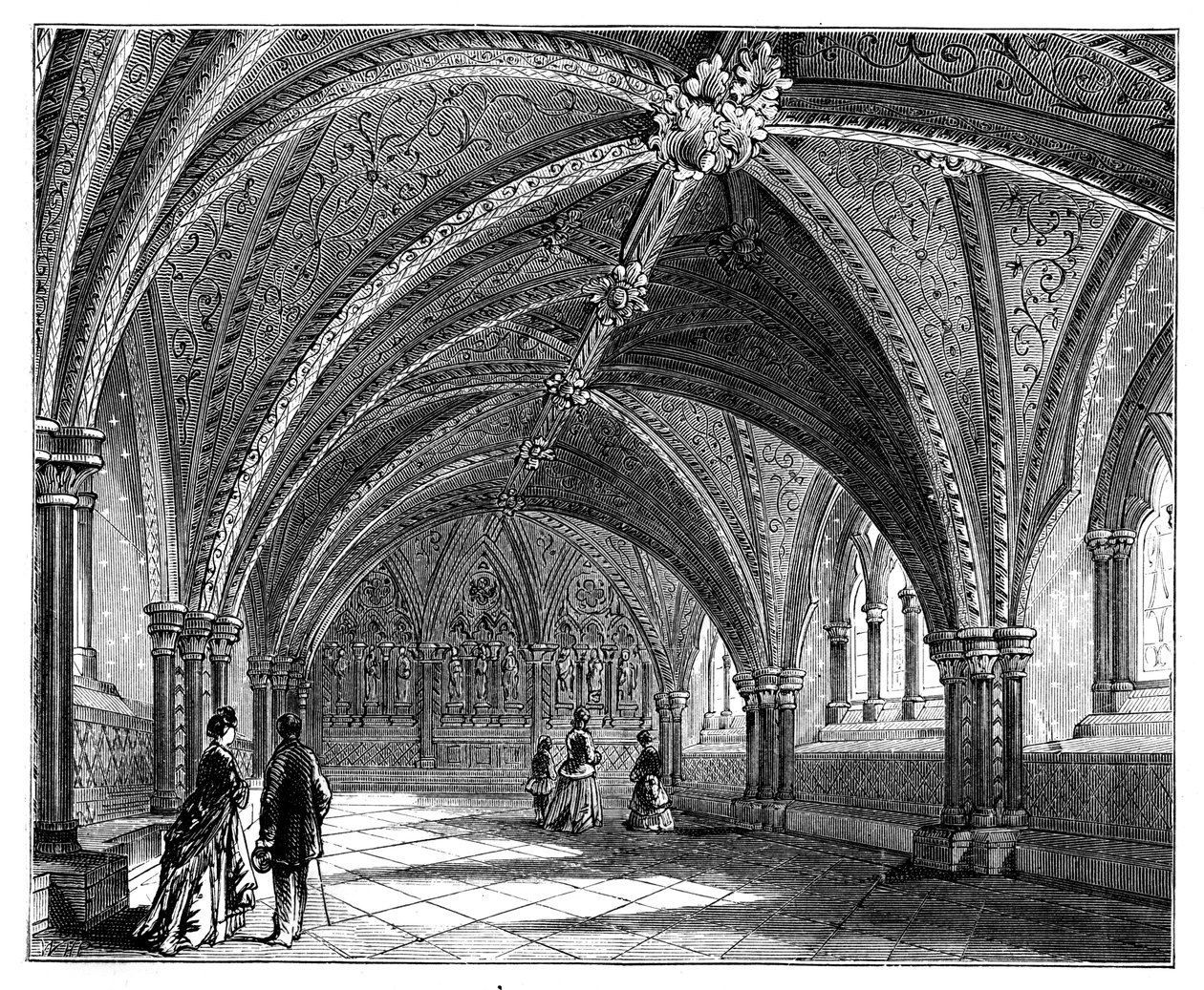 सेंट स्टीफंस क्रिप्ट, वेस्टमिंस्टर पैलेस, लंदन, c1888 द्वारा अज्ञात