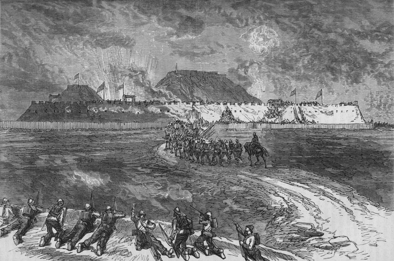 टैको फॉर्ट्स, स्टॉर्मिंग c1880 द्वारा अज्ञात