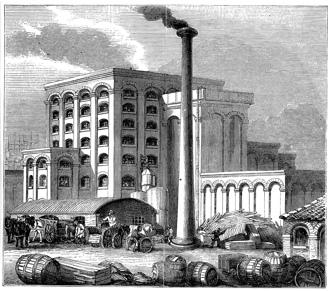 चीनी रिफाइनरी, साउथेम्प्टन, इंग्लैंड, जो 1851 में खुली द्वारा अज्ञात