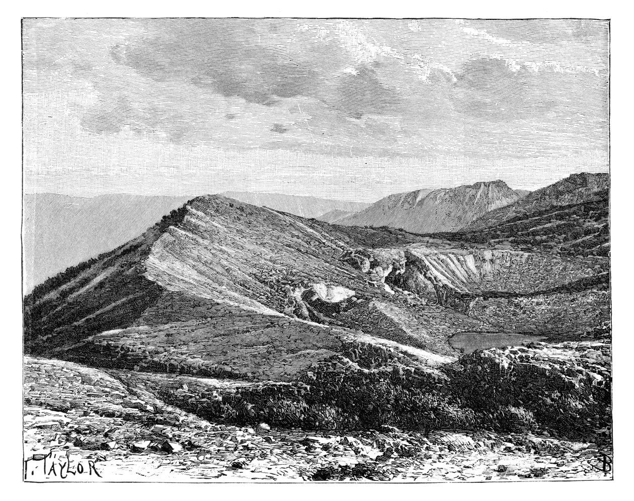 माउंट इराजू का शिखर सम्मेलन, कोस्टा रिका, c1890 द्वारा अज्ञात
