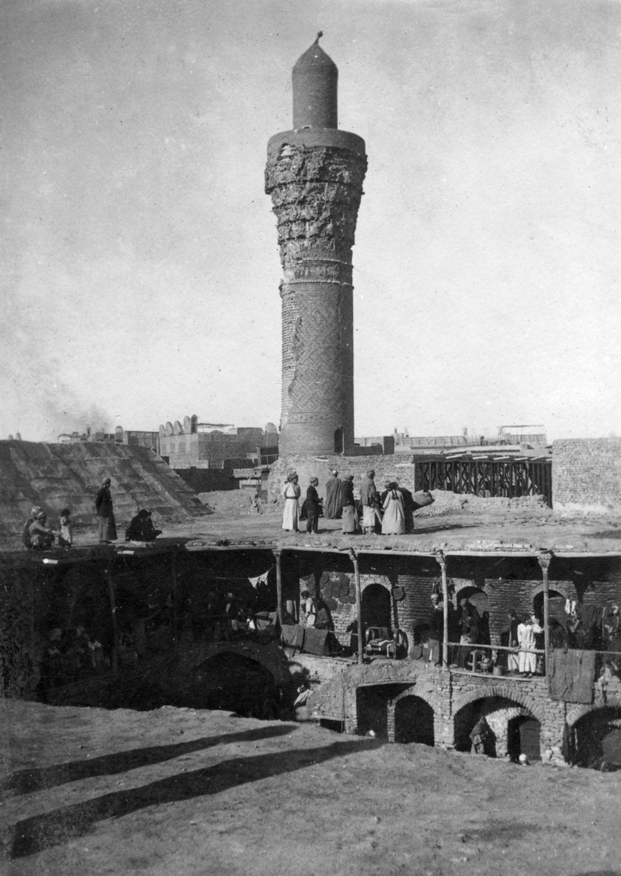 अल-ग़ज़ल मिनारेट मार्केट, बगदाद, इराक, 1917-1919 द्वारा अज्ञात