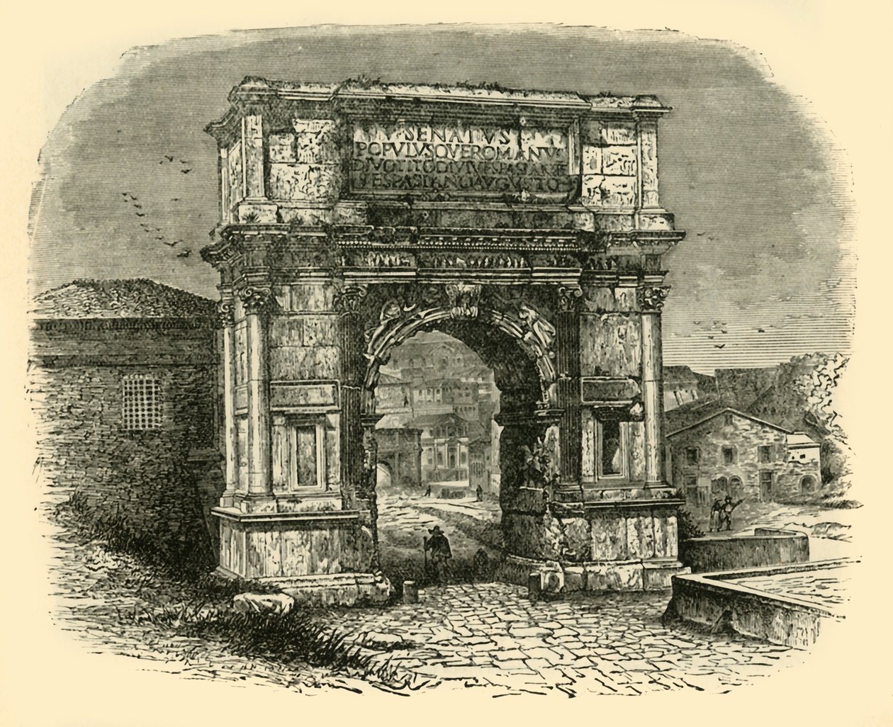 द आर्क ऑफ टाइटस, रोम, 1890। द्वारा अज्ञात