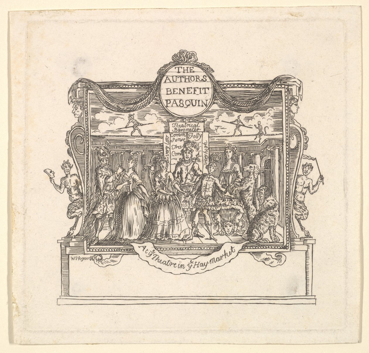 लेखक लाभ: पसक्विन, 1736। द्वारा अज्ञात