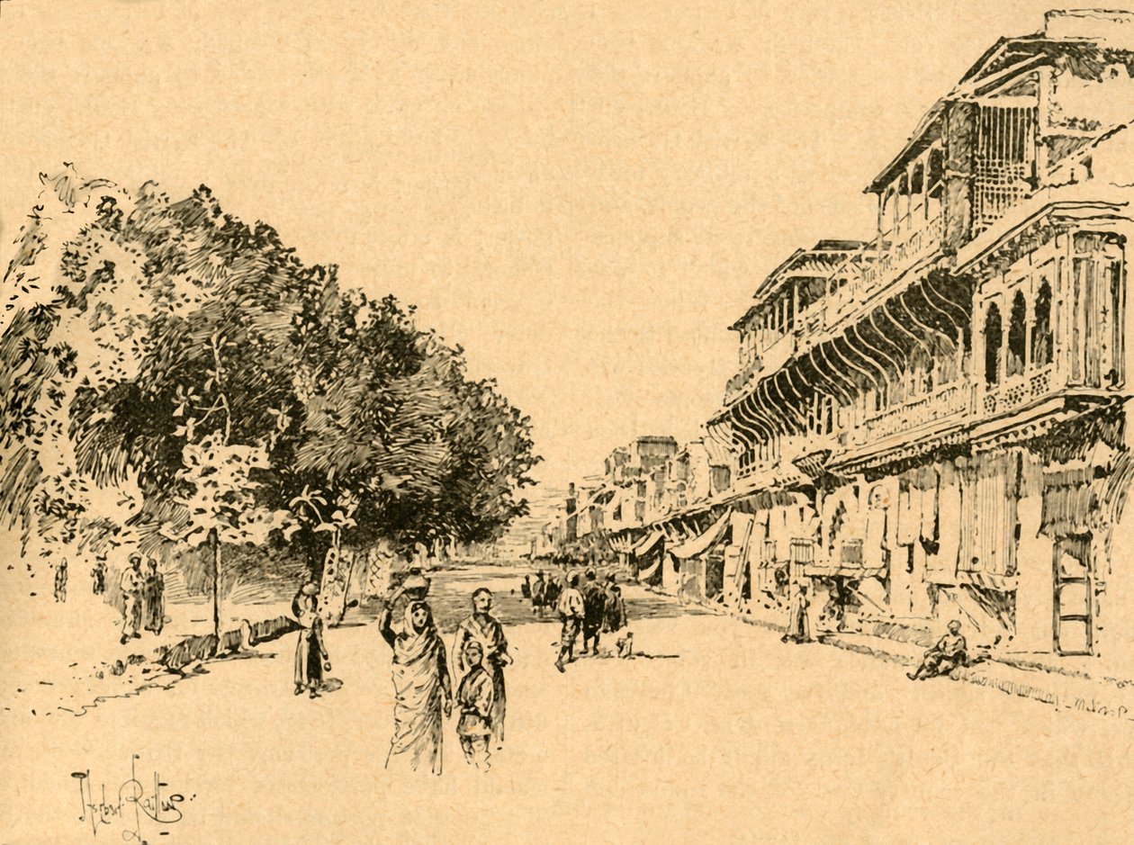 चांदनी चौक, दिल्ली, भारत, c1890। द्वारा अज्ञात