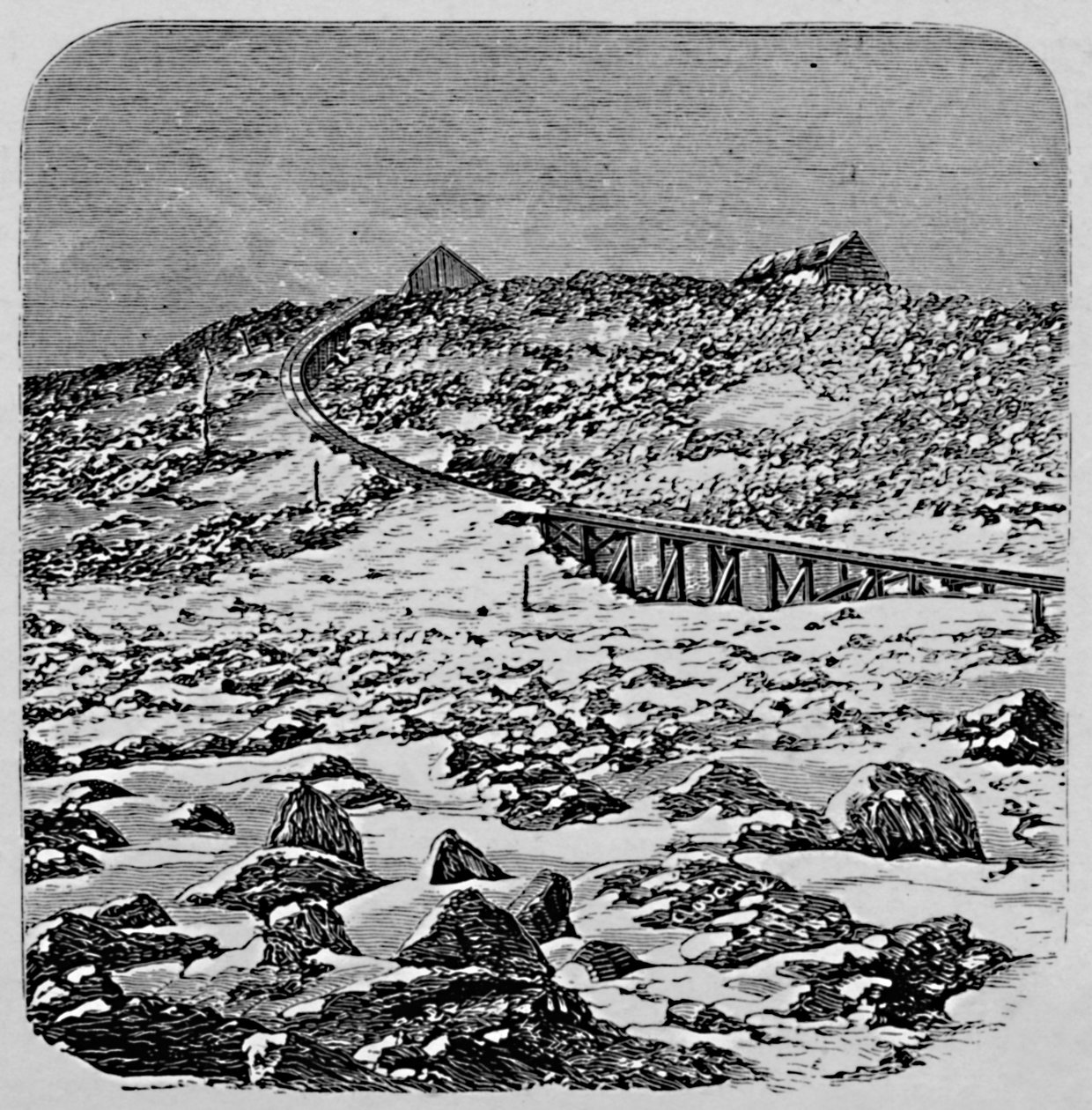 डिपो और शिखर सम्मेलन हाउस, माउंट वाशिंगटन, 1883 द्वारा अज्ञात
