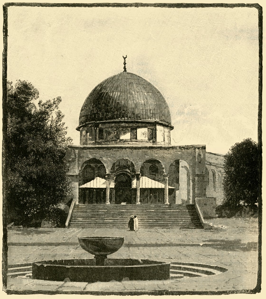द डोम ऑफ द रॉक, जेरूसलम, 1890। द्वारा अज्ञात