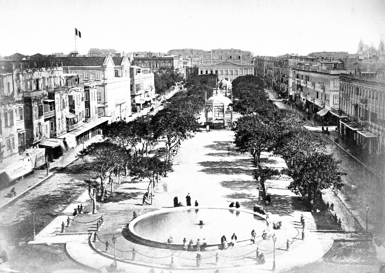 द ग्रैंड स्क्वायर, अलेक्जेंड्रिया, मिस्र, c1910s द्वारा अज्ञात