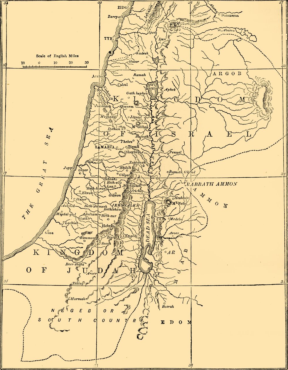 यहूदा और इज़राइल के साम्राज्य, 1890। द्वारा अज्ञात