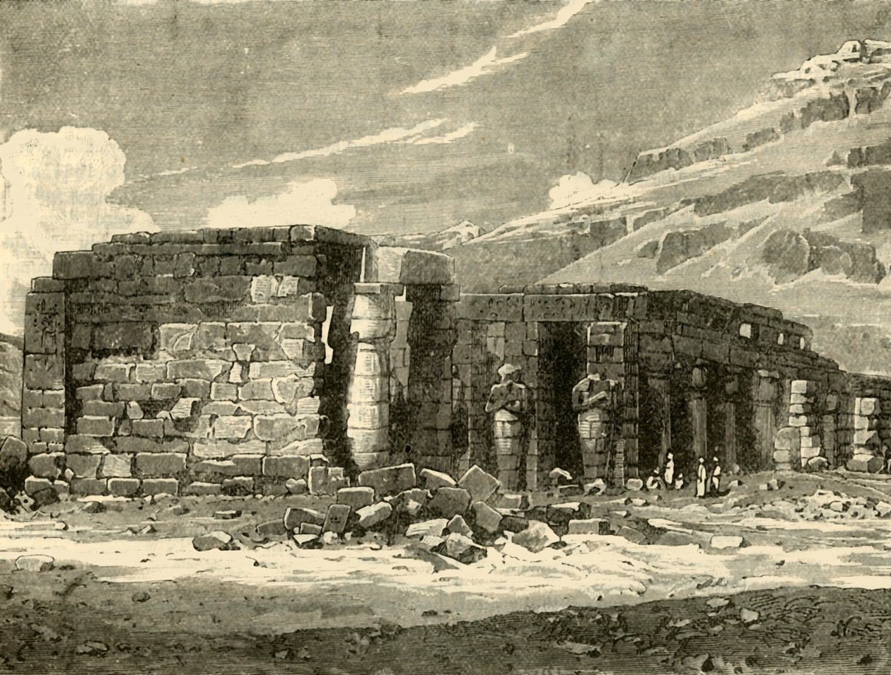 द मेम्बोनियम इन थेब्स, 1890। द्वारा अज्ञात