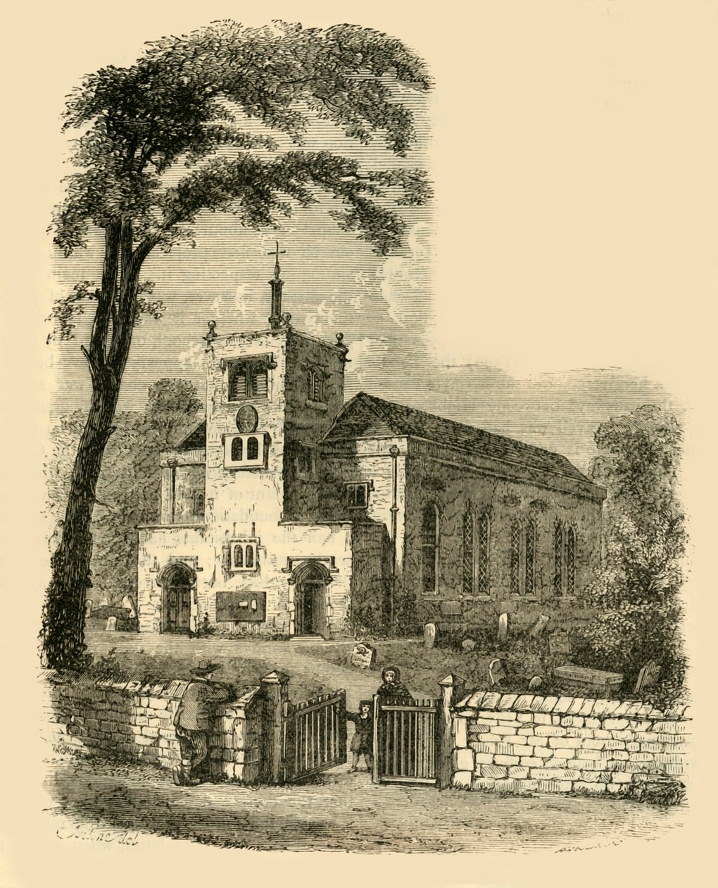 द ओल्ड चैपल, हाईगेट, 1830, सी 1876। द्वारा अज्ञात