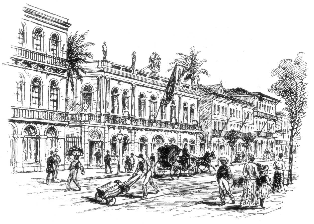 द प्रेसिडेंट्स मैन्शन, रियो डी जनेरियो, ब्राजील, 1892 द्वारा अज्ञात