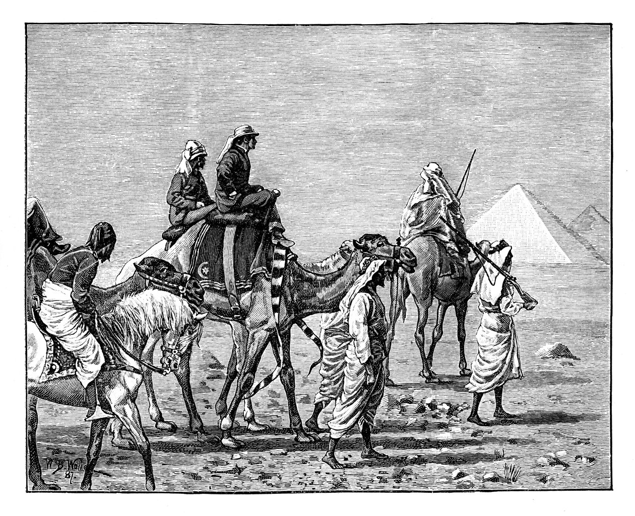 पिरामिड में वेल्स के राजकुमार, c1861 द्वारा अज्ञात