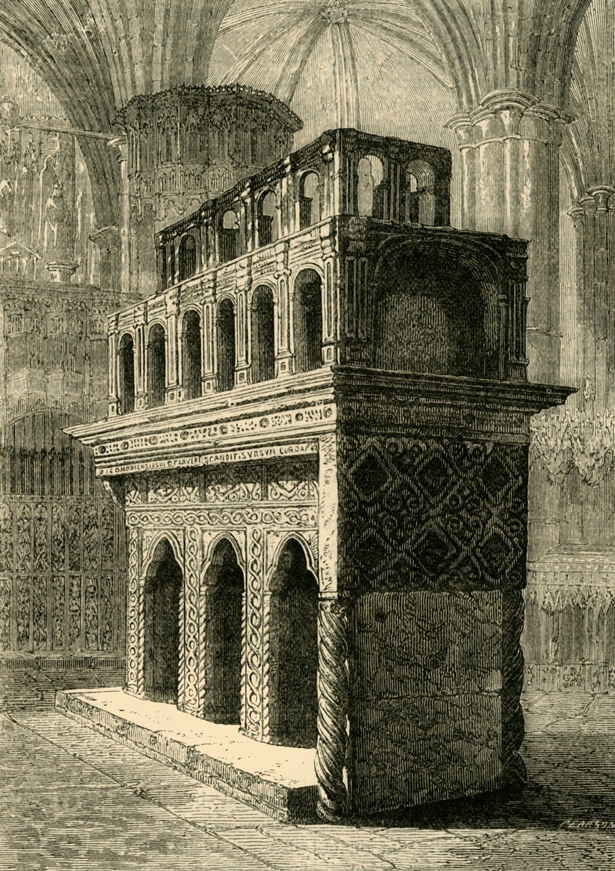 एडवर्ड द कन्फैसर का मकबरा, 1881। द्वारा अज्ञात