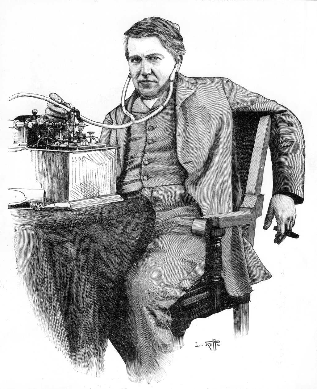 थॉमस अल्वा एडिसन, अमेरिकी आविष्कारक, c1906 द्वारा अज्ञात
