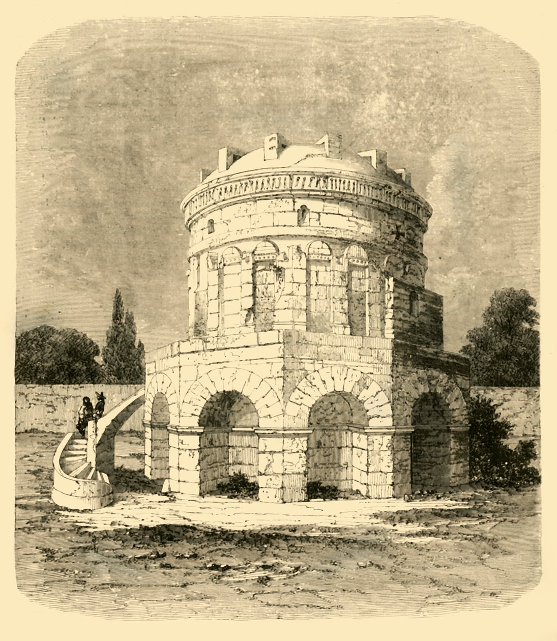 थियोडोरिक का मकबरा, रवेना, 1890। द्वारा अज्ञात