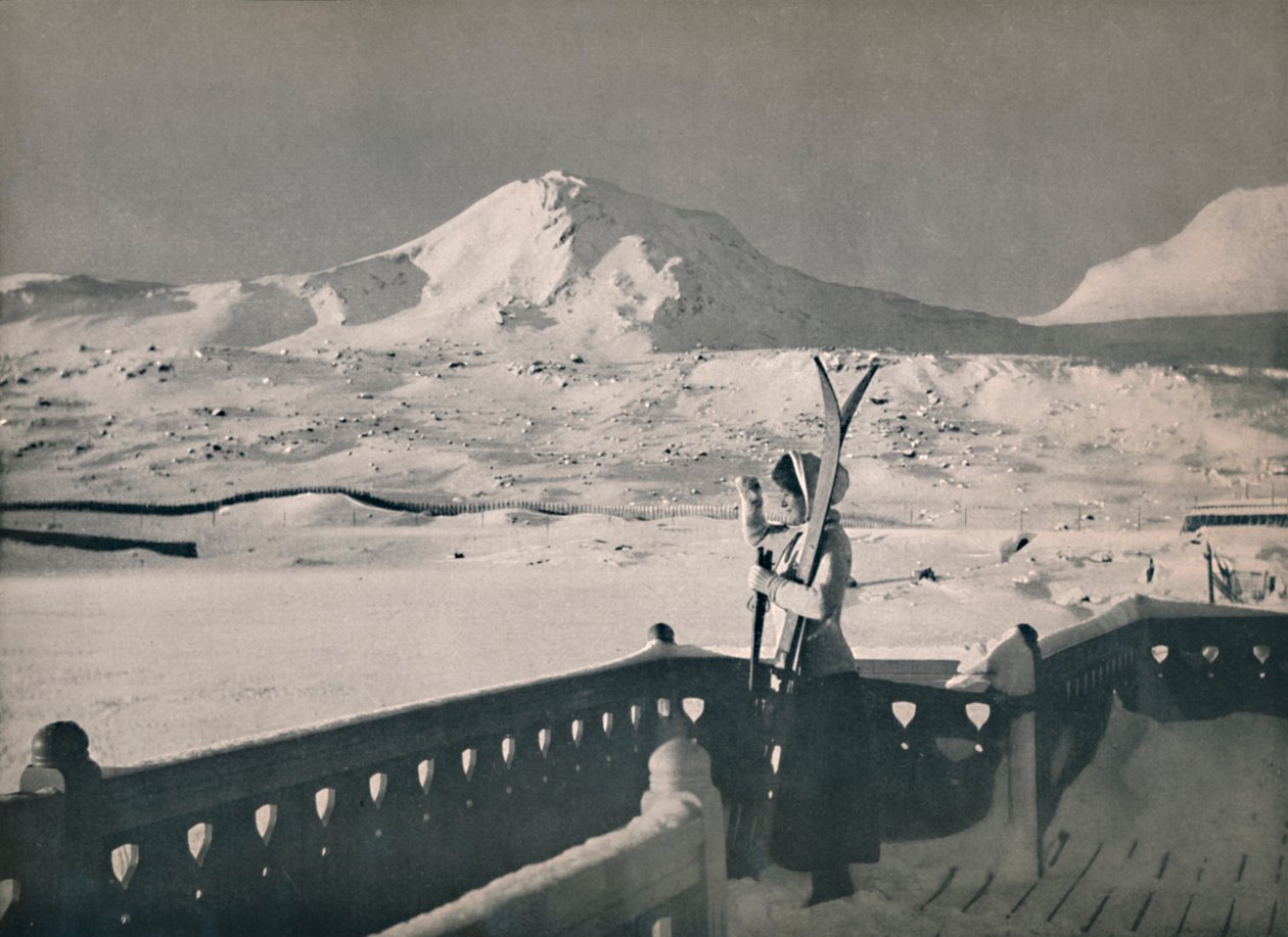 फिनिश, बर्गन रेलवे, 1914 का दृश्य। द्वारा अज्ञात