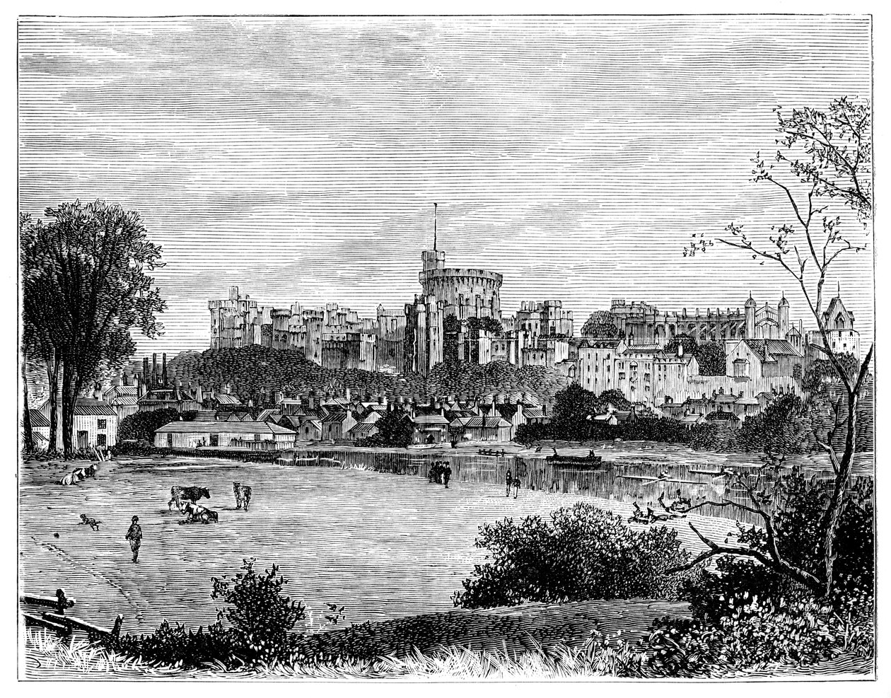ब्रोकास मीडोज से विंडसर कैसल, c1888 द्वारा अज्ञात