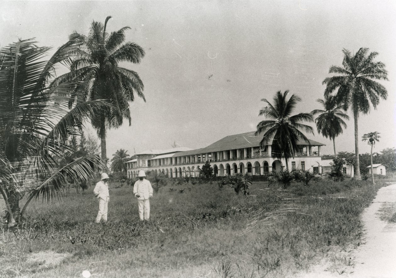 डौआला, कैमरून में यूरोपीय अस्पताल, c.1910 द्वारा अज्ञात अज्ञात