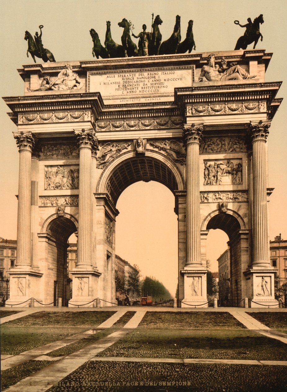 द आर्क ऑफ पीस, मिलान, इटली, c.1890-c.1900 द्वारा अज्ञात अज्ञात