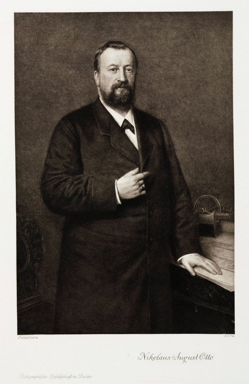 निकोलस अगस्त ओटो, जर्मन इंजीनियर, c 1870s द्वारा अज्ञात