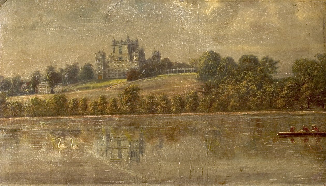 लेक से नॉलिंगम हॉल, नॉटिंघम, c.1890 द्वारा अज्ञात