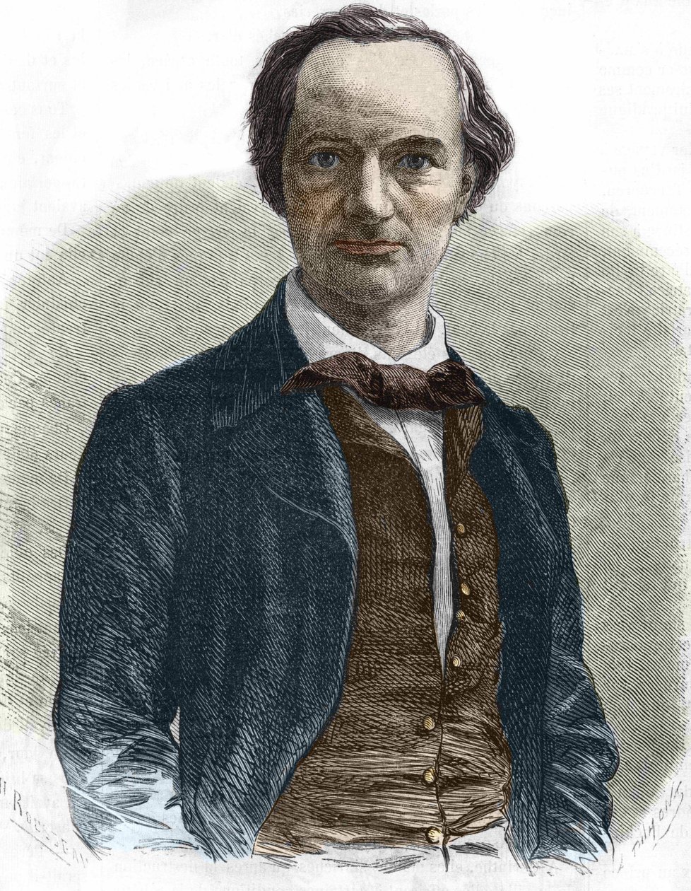 चार्ल्स बौडेलेयर (1821-1867), फ्रांसीसी लेखक। द्वारा अज्ञात कलाकार