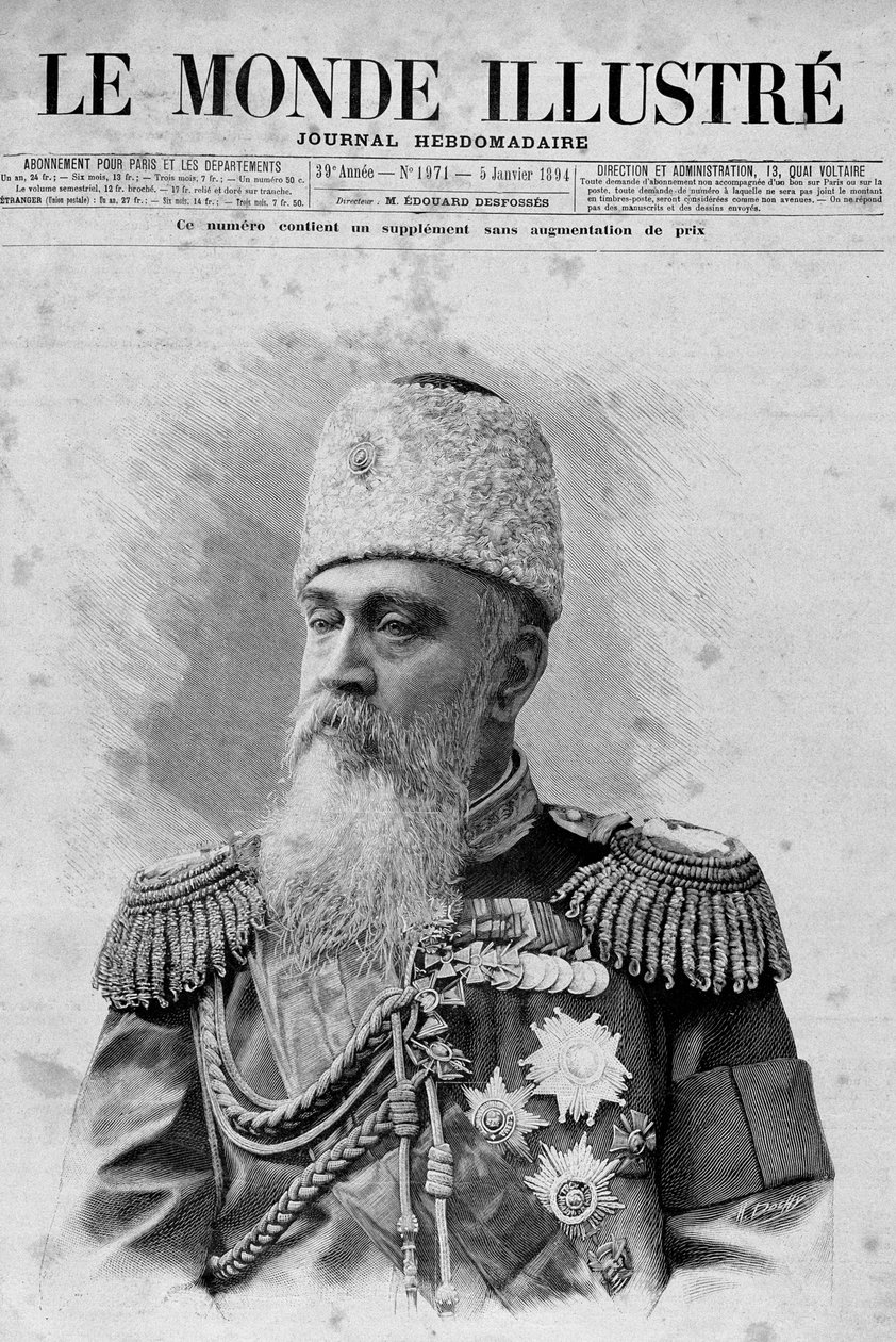 जनरल चेर्टकॉफ। "द इलस्ट्रेटेड वर्ल्ड"। 05/01/1894। द्वारा अज्ञात कलाकार